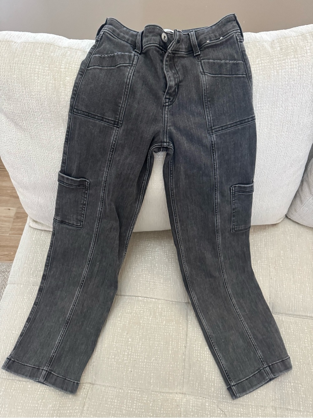 abercrombie kids Black Gray Skinny Jeans